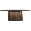 Image de Table à manger ovale 6/8 personnes 200 cm en bois massif brun