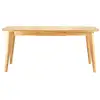 Image de Table repas 180cm allonge intégrée chêne naturel