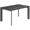 Image de Table repas en céramique noir 140 cm avec allonge