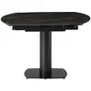 Image de Table repas céramique noir 120cm avec allonge orla