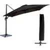 Image de Parasol déporté carré 3x3m aluminium toile noire avec housse