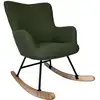 Image de Fauteuil à bascule en tissu boucle vert kaki