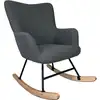 Image de Fauteuil à bascule en tissu boucle gris