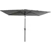 Image de Parasol droit rectangulaire 2x3m en aluminium et toile gris
