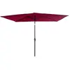 Image de Parasol droit rectangulaire 2x3m en aluminium et toile fuchsia