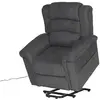 Image de Fauteuil électrique inclinable en tissu gris
