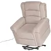 Image de Fauteuil électrique inclinable en tissu taupe