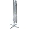Image de Parasol déporté carré 3x3m aluminium toile blanc avec housse