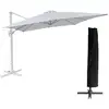 Image de Parasol déporté rectangulaire 3x4m toile blanche avec housse