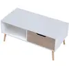 Image de Table basse style scandinave blanche avec tiroir