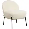Image de Fauteuil en tissu bouclette beige