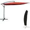 Image de Parasol déporté carré 2,7x2,7m acier toile terracotta avec housse