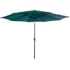 Image de Parasol droit rond 3,30m en aluminium et toile bleu