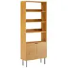 Image de Bibliothèque en bois 4 étagères et 2 portes