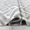 Image de Tapis salon géométrique rose - 120x160