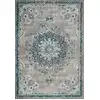 Image de Tapis salon vintage - poils court et doux bleu céruléen 200X290