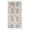 Image de Tapis couloir berbere 80x150 à motif géométrique pastel