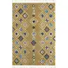 Image de Tapis salon berbere jaune 120x170 dessin ethnique