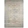 Image de Tapis vintage motif fleuris effet usé bleu et beige   120x170