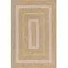 Image de Tapis intérieur/extérieur aspect jute motif rectangulaire blanc 60x90
