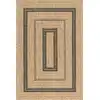 Image de Tapis intérieur et extérieur effet jute motif rectangulaire noir 60x90