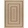 Image de Tapis intérieur/extérieur effet jute motif rectangulaire noir 160x230