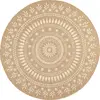 Image de Tapis intérieur et extérieur effet jute oriental blanc diamètre 120