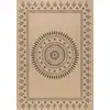 Image de Tapis intérieur et extérieur effet jute motif oriental noir 200x290
