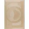Image de Tapis intérieur et extérieur effet jute motif abstrait blanc 120x170