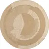 Image de Tapis intérieur/extérieur effet jute motif abstrait blanc diamètre 160
