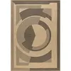 Image de Tapis intérieur et extérieur effet jute motif abstrait noir 120x170