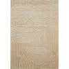 Image de Tapis rectangulaire beige motif arc en relief- 200x290