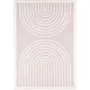 Image de Tapis lavable arc en ciel beige et blanc 160x230
