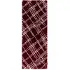 Image de Tapis shaggy abstrait motif géométrique rouge - 67x180 cm