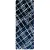 Image de Tapis shaggy abstrait motif géométrique bleu - 67x180 cm