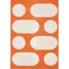 Image de Tapis vintage style année 70 à motif géométrique Orange 160x230