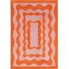 Image de Tapis vintage style année 70 Orange 80x140