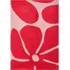 Image de Tapis vintage style année 70 à motif fleur Rouge 120x160
