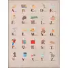 Image de Tapis enfant lavable en machine à motif alphabet - Beige - 80x150