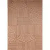 Image de Tapis à poils ras motif géométrique - mocca - 80x150 cm