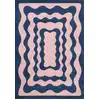 Image de Tapis vintage style année 70 Bleu - 120x160