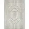 Image de Tapis de salon motif arc de cercle crème 120x160