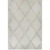 Image de Tapis de salon motif losange crème 80x150