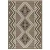 Image de Tapis intérieur et extérieur aspect jute ethnique noir-200x290