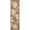 Image de Tapis intérieur et extérieur aspect jute feuille marron - 60x90
