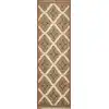 Image de Tapis intérieur et extérieur aspect jute géométrique marron-60x90