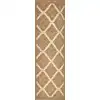 Image de Tapis intérieur et extérieur aspect jute géométrique jaune - 60x90