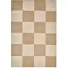 Image de Tapis motif carreaux en relief - crème et beige - 80x150cm