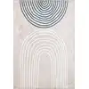 Image de Tapis lavable en machine à motif arc en ciel - Beige - 120x160