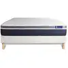Image de Ensemble 180x200 matelas hybride sommier kit blanc